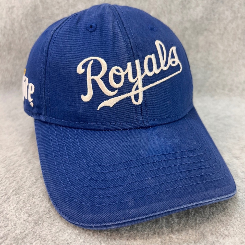 Royals Mens Blue BDA Baseball Cap Miller Lite MLB Beer Promo Adjustable OSFM